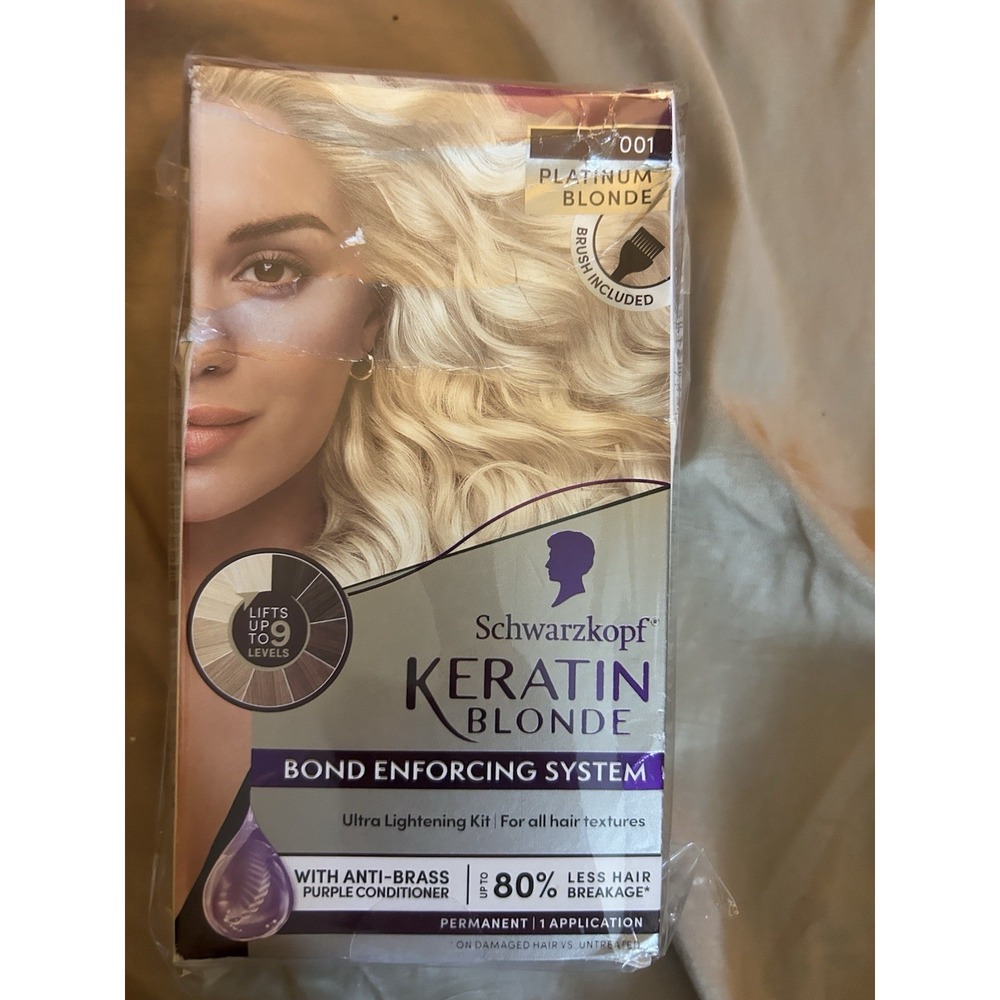 Schwarzkopf Keratin Blonde Hair 7.1 Fl Oz (Pack of 1), 001 Platinum NEW